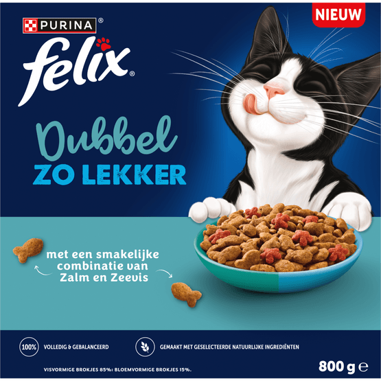 Foto van Felix Kattenvoer droog adult vis op witte achtergrond