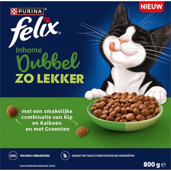 Foto van Felix Kattenvoer inhome dubbel zo lekker op witte achtergrond