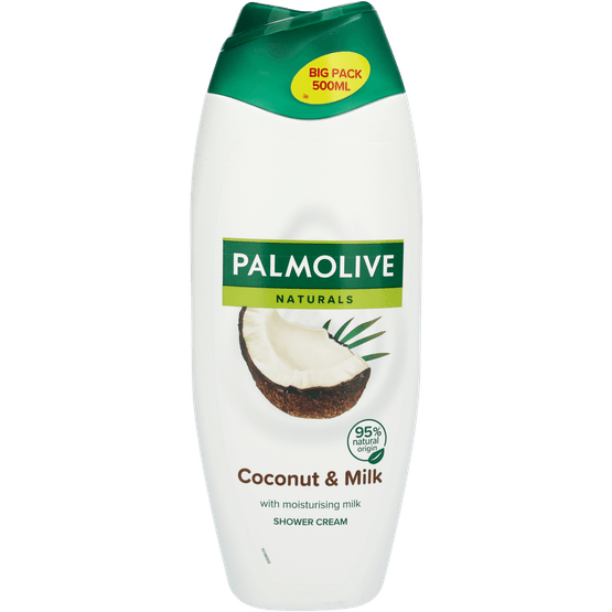 Foto van Palmolive Douche kokosnoot & milk op witte achtergrond