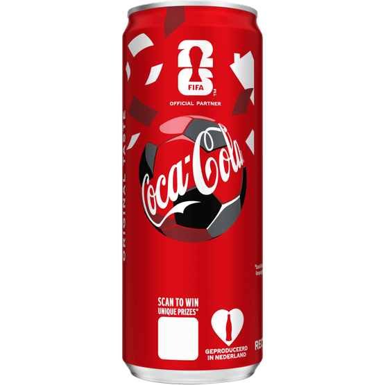 Foto van Coca-Cola Regular op witte achtergrond