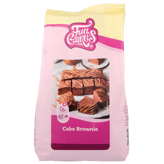 Foto van FUNCAKES Mix voor brownie op witte achtergrond