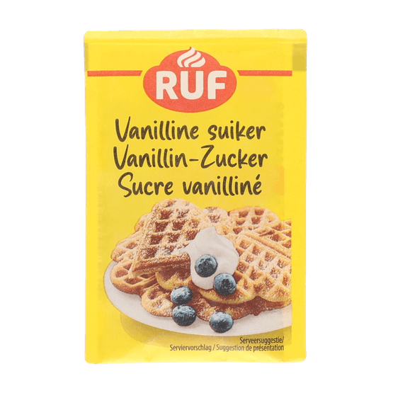 Foto van Ruf Vanille suiker 10x8gr op witte achtergrond