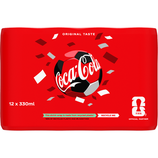 Foto van Coca-Cola Regular 12x33 cl op witte achtergrond