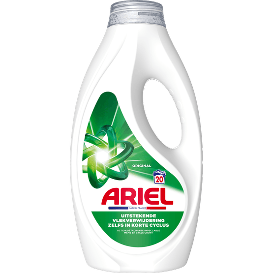 Foto van Ariel Vloeibaar wasmiddel original 20wasb op witte achtergrond