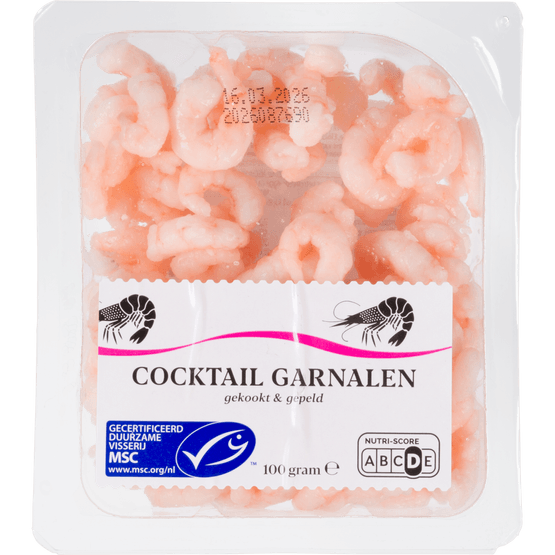 Foto van Cocktailgarnalen op witte achtergrond