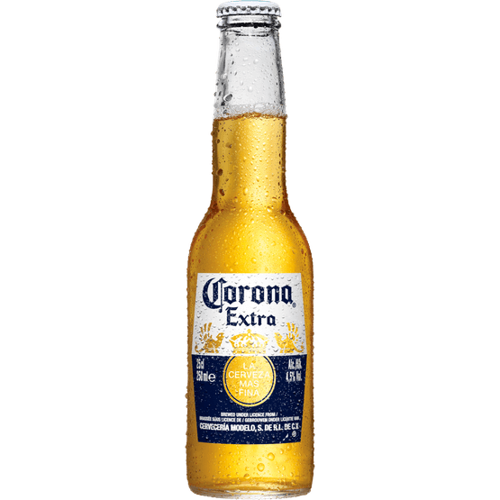 Foto van Corona Extra 25cl op witte achtergrond