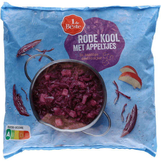 Foto van 1 de Beste Rode kool met appel op witte achtergrond