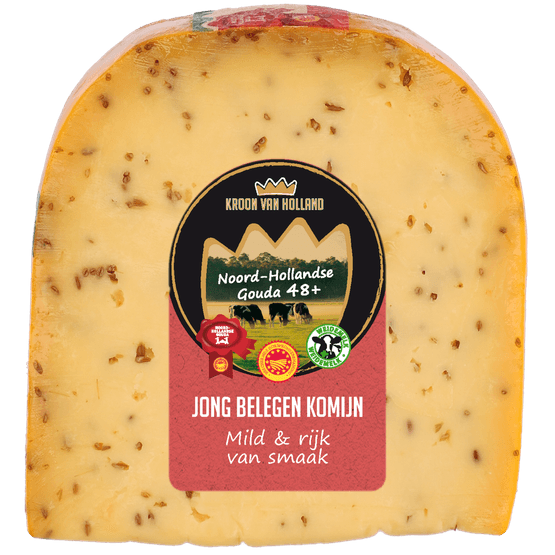 Foto van Kroon van Holland Jong belegen komijn 48+ stuk op witte achtergrond
