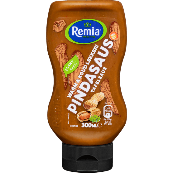 Foto van Remia Tafelsaus kruidige pinda op witte achtergrond