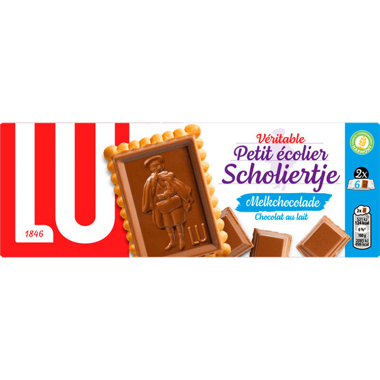 Foto van Lu Scholiertje melk op witte achtergrond