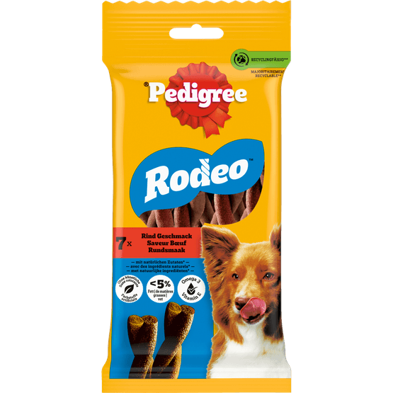 Foto van Pedigree Hondensnack rodeo rund 7st. op witte achtergrond