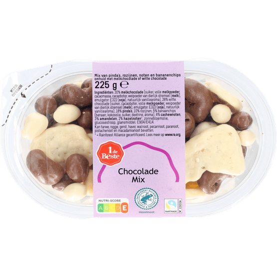 Foto van 1 de Beste Chocolade mix op witte achtergrond
