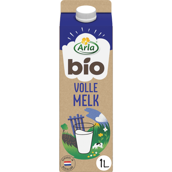 Foto van Arla Biologisch volle melk op witte achtergrond