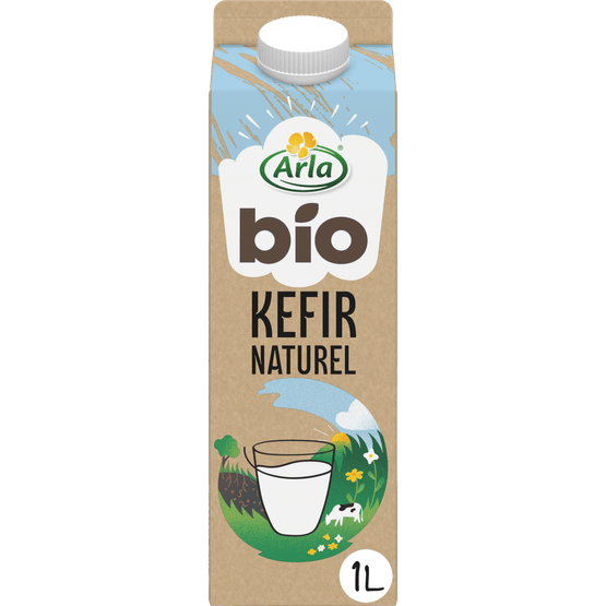 Foto van Arla Biologisch kefir naturel op witte achtergrond