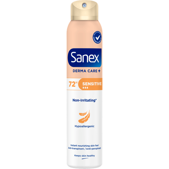 Foto van Sanex Deospray dermo sensitive op witte achtergrond