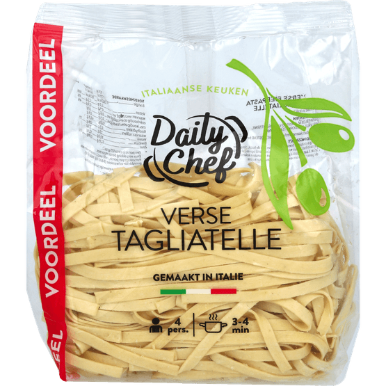 Foto van Daily Chef Tagliatelle op witte achtergrond