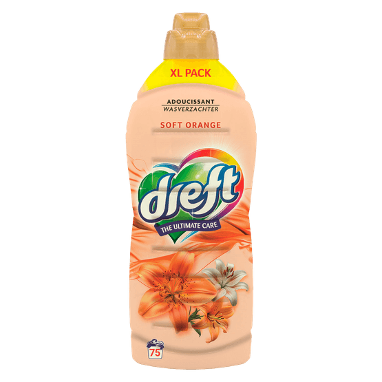 Foto van Dreft Wasverzachter xl orange op witte achtergrond