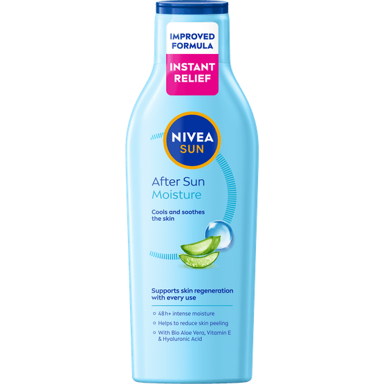 Foto van Nivea Hydra aftersun op witte achtergrond