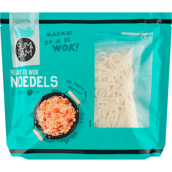 Foto van Sum & Sam Woknoedels ready to wok op witte achtergrond