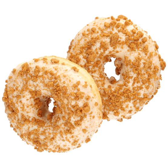Foto van Vers Donuts speculoos op witte achtergrond