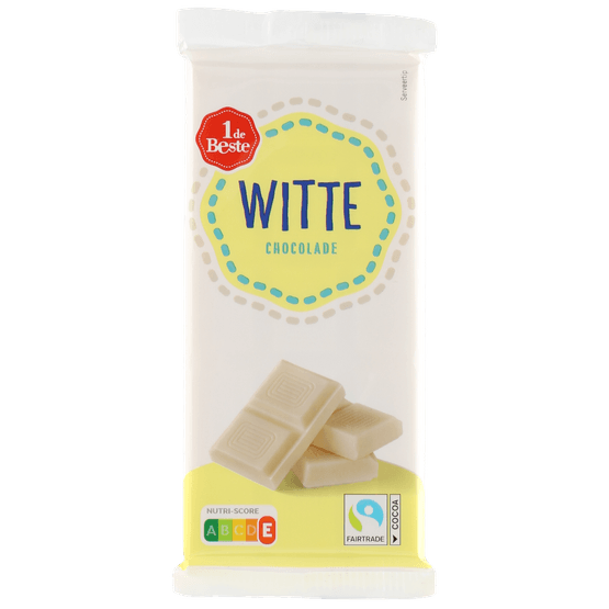 Foto van 1 de Beste Chocoladereep wit op witte achtergrond
