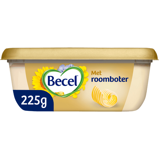 Foto van Becel Melange met boter op witte achtergrond