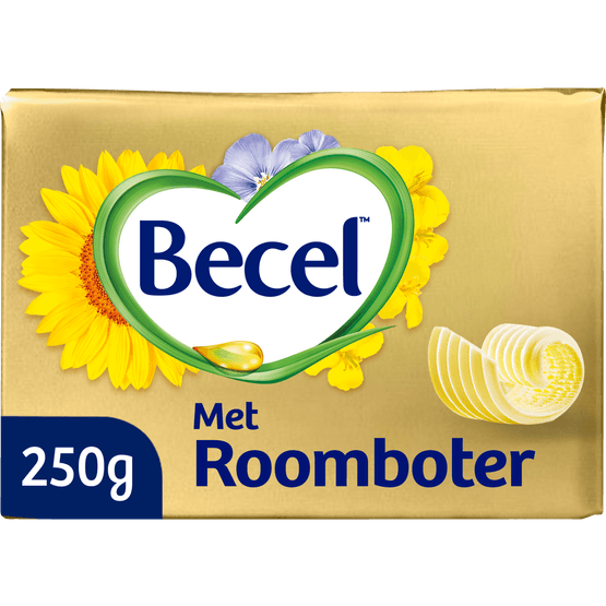 Foto van Becel Met roomboter op witte achtergrond