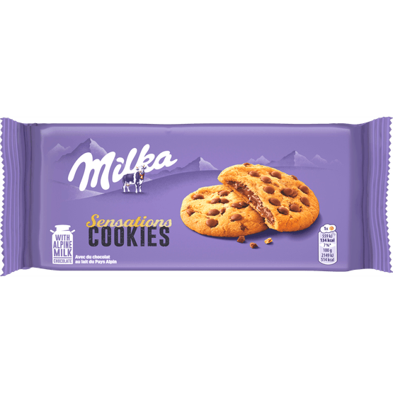Foto van Milka Sensations choco op witte achtergrond