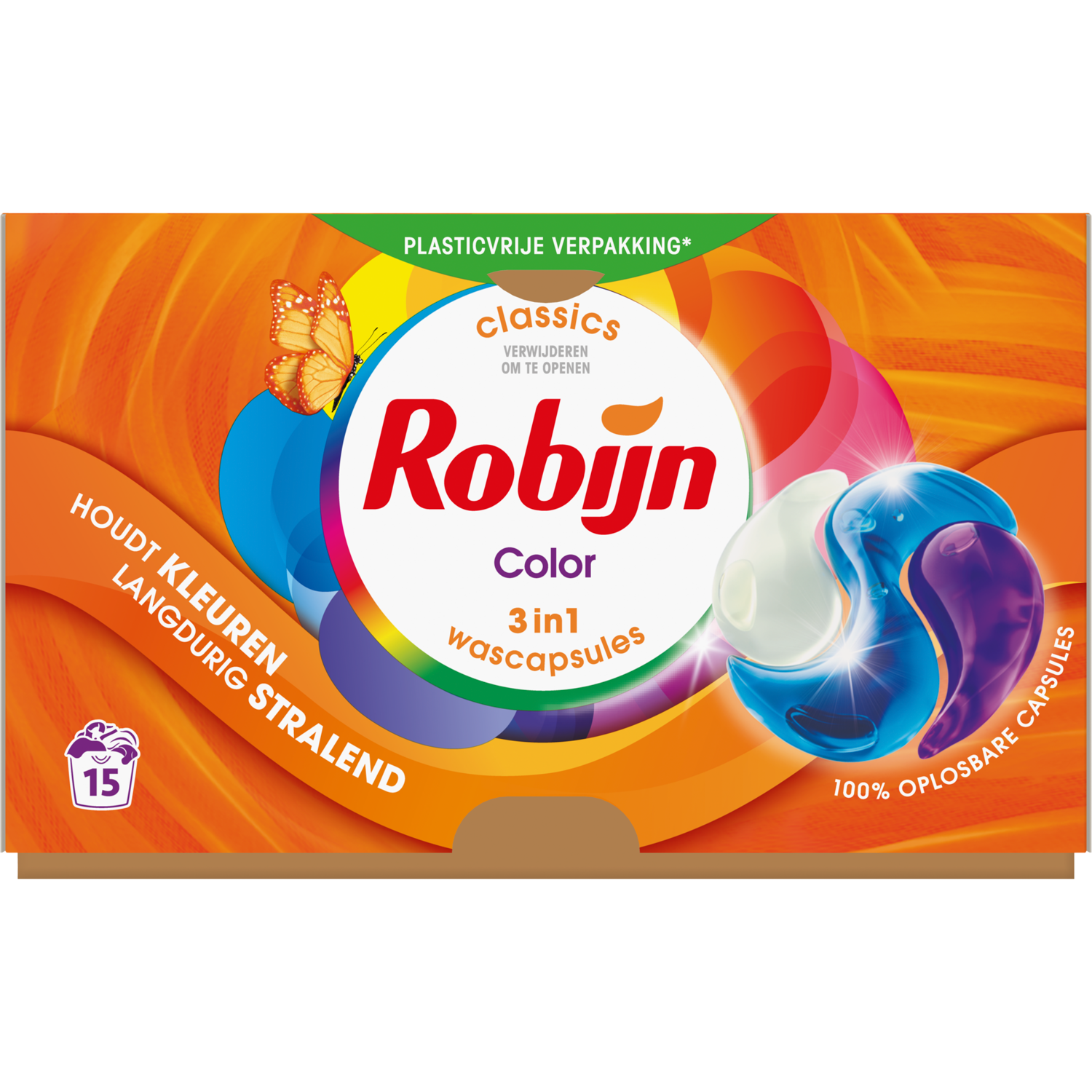 Robijn Vloeibaar wasmiddel 3 in 1 caps. color