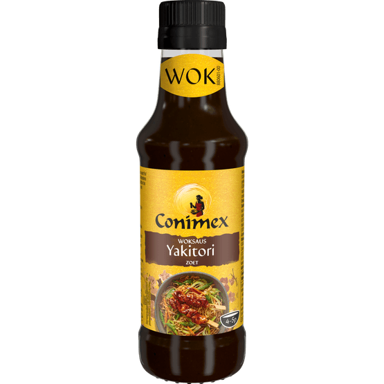 Foto van Conimex Woksaus yakitori op witte achtergrond