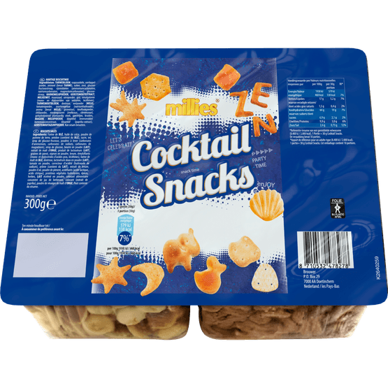 Foto van Millies Cocktailsnacks op witte achtergrond