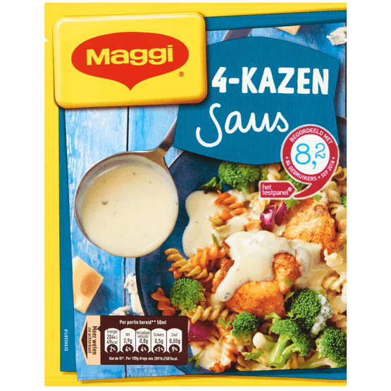 Foto van Maggi 4 kazensaus op witte achtergrond