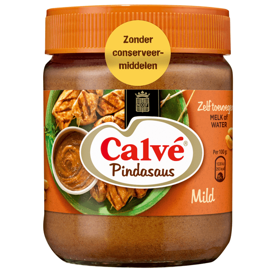 Foto van Calvé Satésaus op witte achtergrond