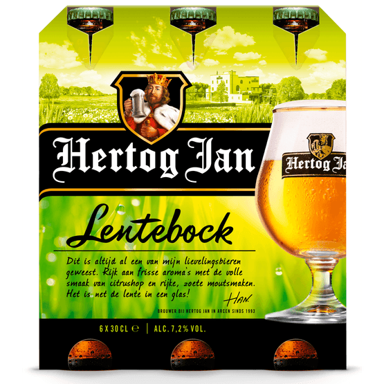 Foto van Hertog Jan Lentebock op witte achtergrond