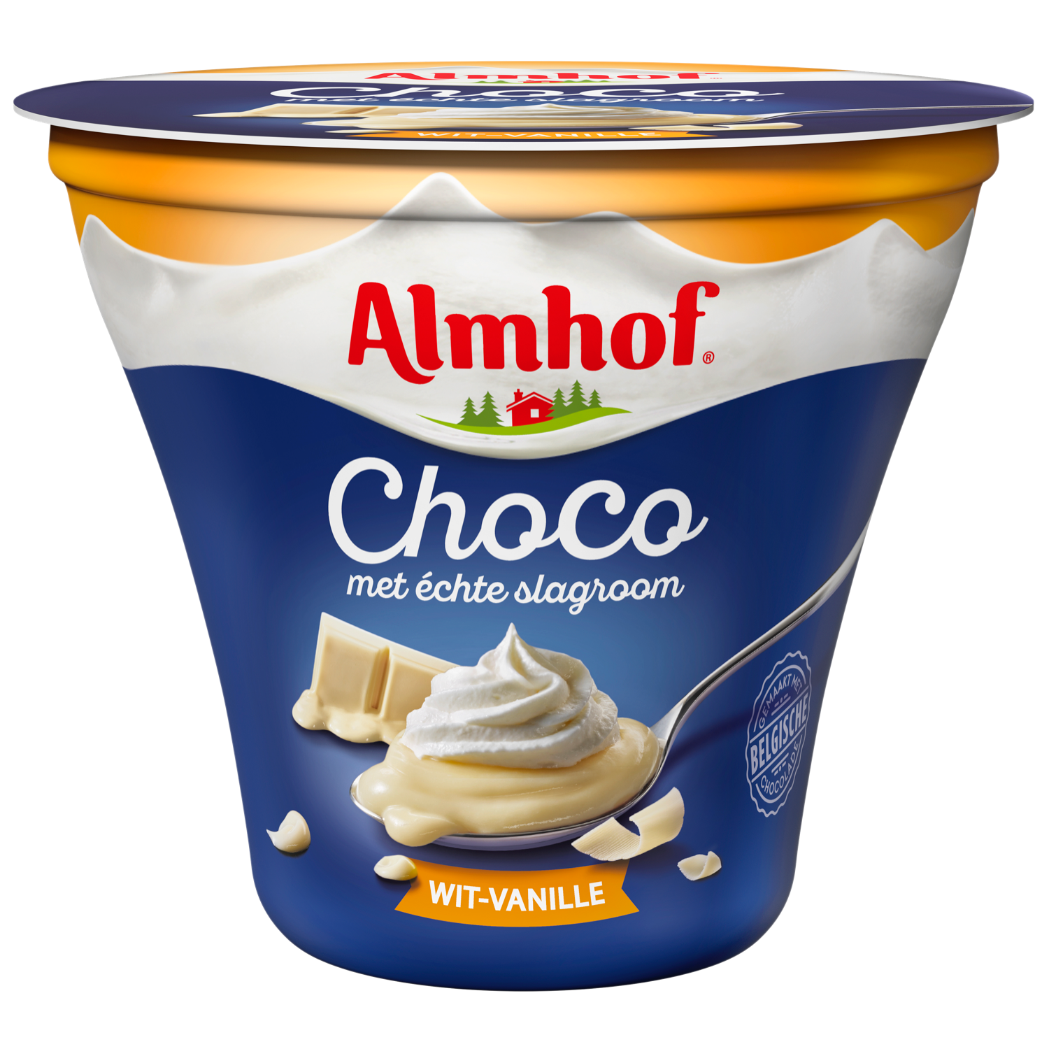 Almhof Choco met slagroom wit vanille