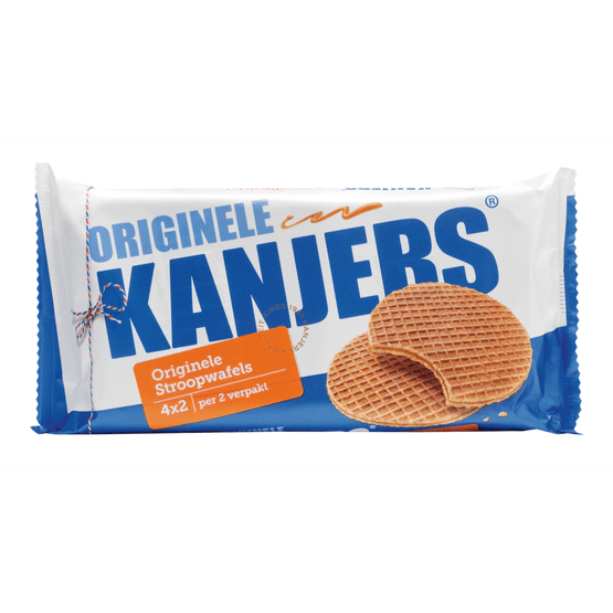 Foto van Kanjers Stroopwafels 4 x 2 stuks op witte achtergrond