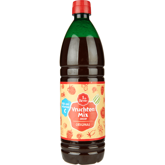 Foto van 1 de Beste Siroop 12+ maanden vruchtenmix op witte achtergrond