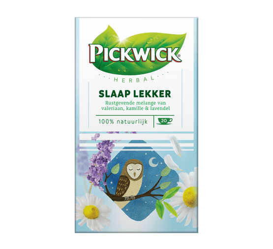 Foto van Pickwick Slaap Lekker kruiden thee op witte achtergrond