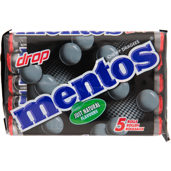 Foto van Mentos Drop 5 stuks op witte achtergrond