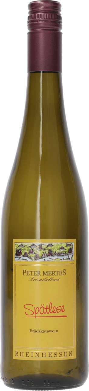 Foto van Peter Mertes Rheinhessen spatlese op witte achtergrond