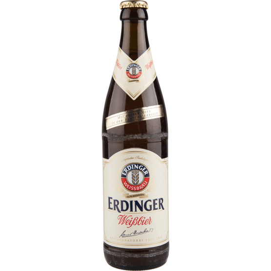 Foto van Erdinger Hefe Weisse op witte achtergrond