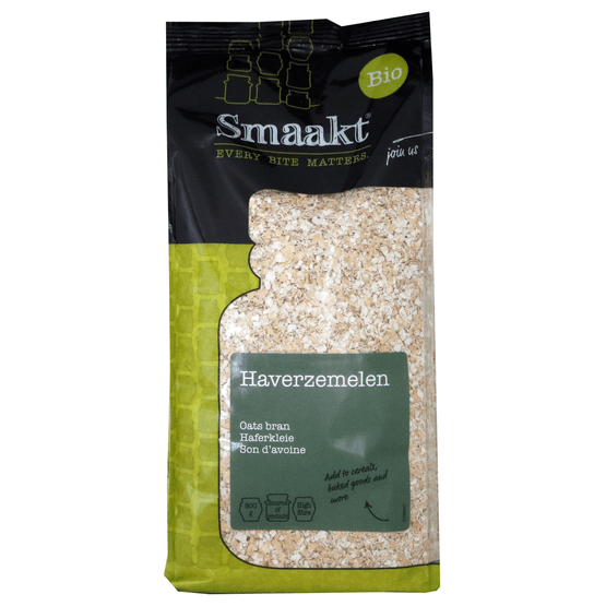 Foto van Smaakt Haverzemelen op witte achtergrond
