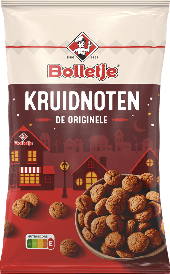Foto van Bolletje Kruidnoten op witte achtergrond