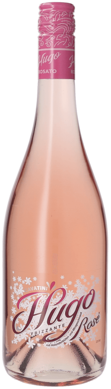 Foto van Cavatini Hugo rosé op witte achtergrond