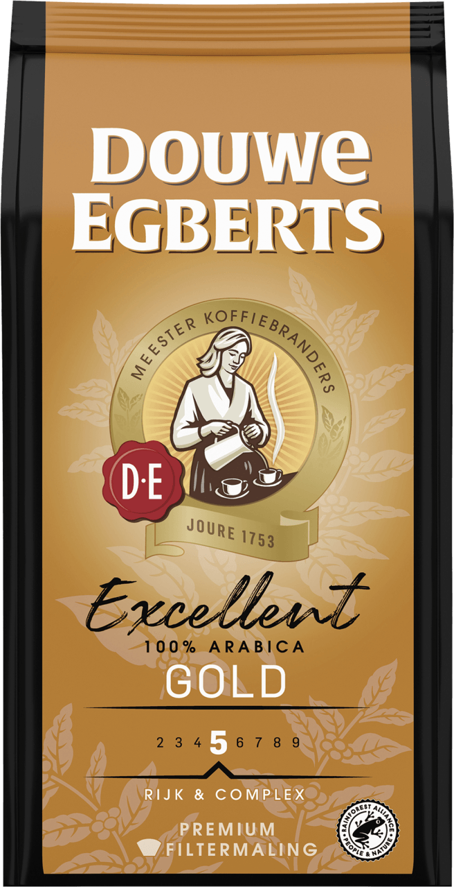 Douwe Egberts Filterkoffie excellent gold sterkte 5