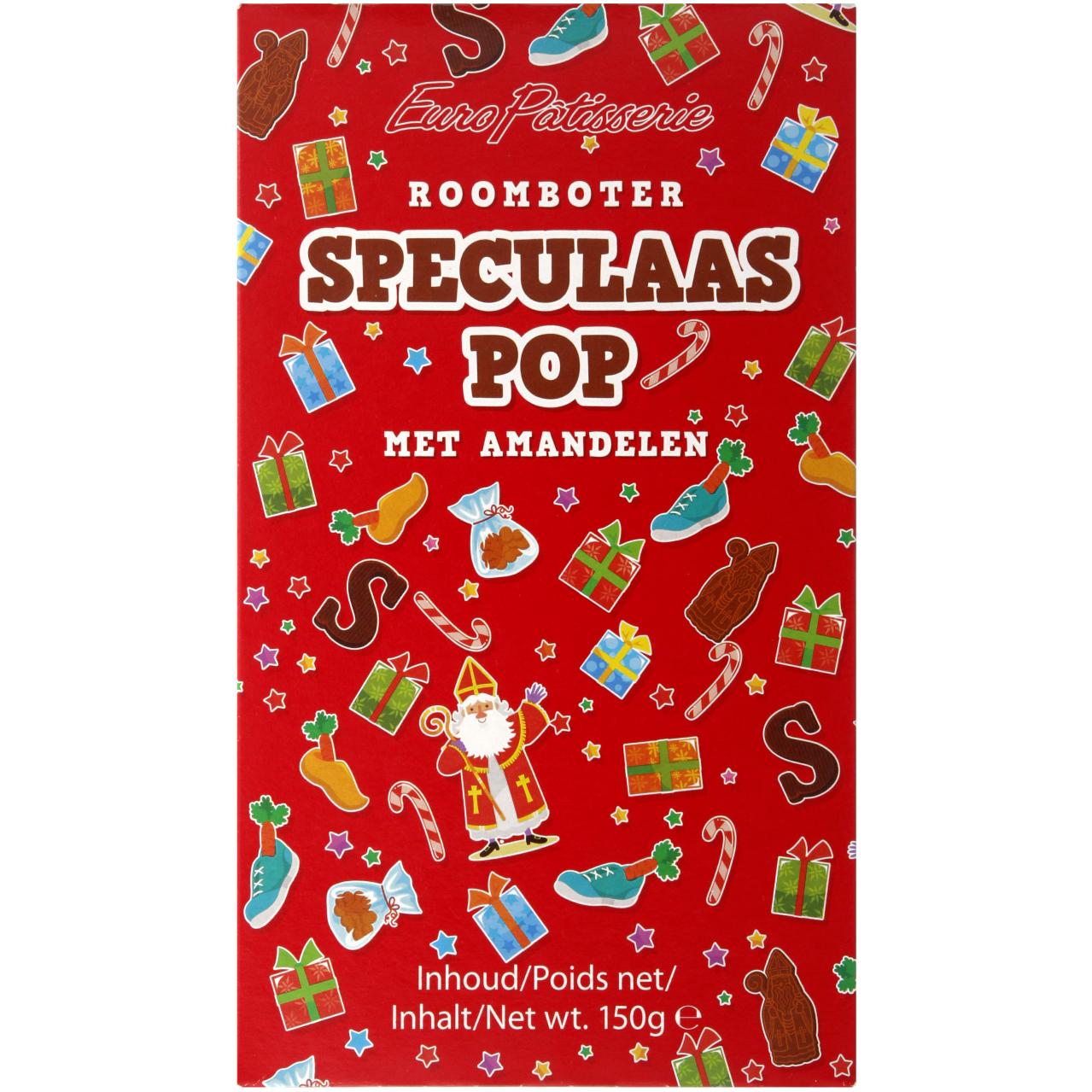 Euro Patisserie Roomboter speculaaspop met amandelen