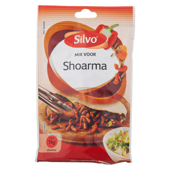 Foto van Silvo Mix voor shoarma op witte achtergrond