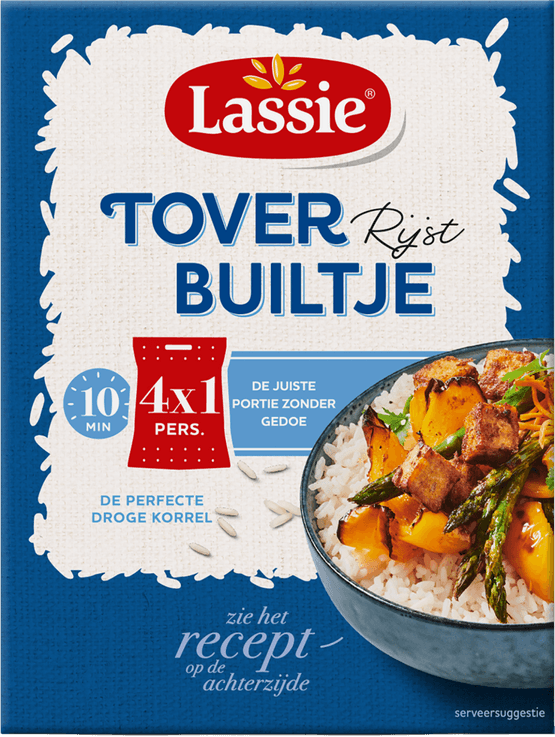 Foto van Lassie Toverrijst builtjes op witte achtergrond