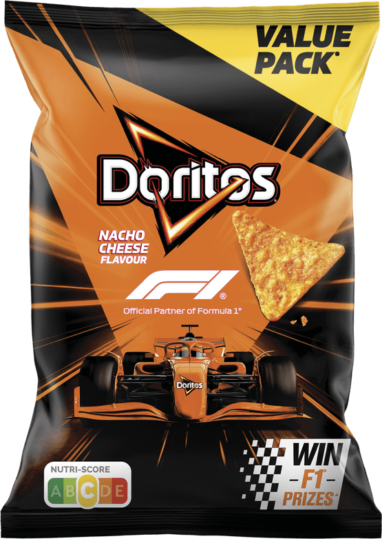 Foto van Doritos Nacho cheese party pack op witte achtergrond