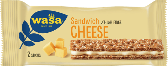 Foto van Wasa Sandwich cheese op witte achtergrond